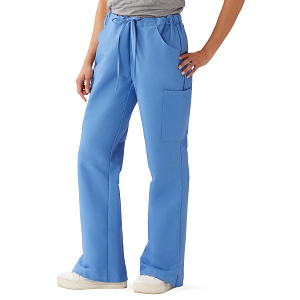 ComfortEase Women's Modern Fit Cargo Scrub Pants with 4 Pockets