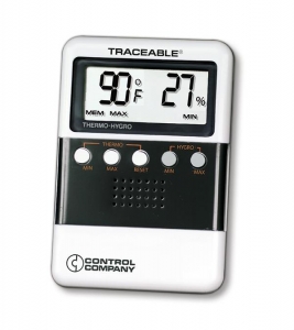 Traceable Thermometer/Clock/Humidity Monitor