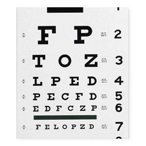 Graham Field Illuminated Snellen Eye Chart - 10' Distance, 20