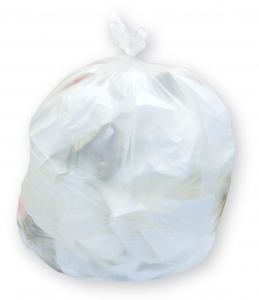 56 Gallon Natural High Density Trash Bags - 12 Micron