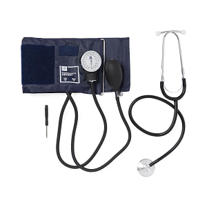 Medline Home Blood Pressure Kit Attached Stethoscope 1Ct