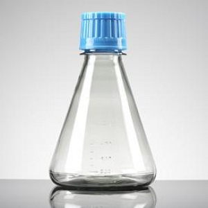 Chemglass Life Sciences Flask, Erlenmeyer, 250mL, Sterile, Baffled,  Polycarbonate