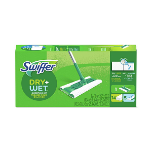 Swiffer WetJet Floor Mop Kit 1 Mop, 19 Pads, 1 Liquid Solution