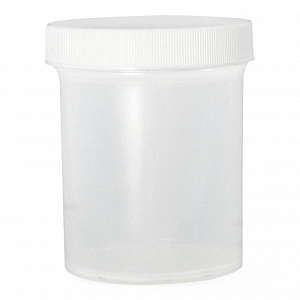 8 OZ WIDE MOUTH POLYSTYRENE JAR WITH LID