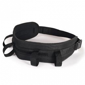 Padded gait belt outlet with handles