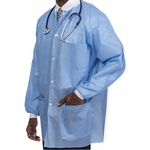 PremierPro Fluid Resistant Disposable Lab Jackets Medline Industries