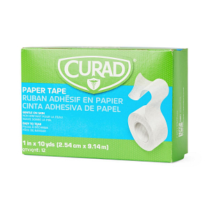 CURAD Gentle Adhesive Paper Tape 1in x 10yd 24Ct