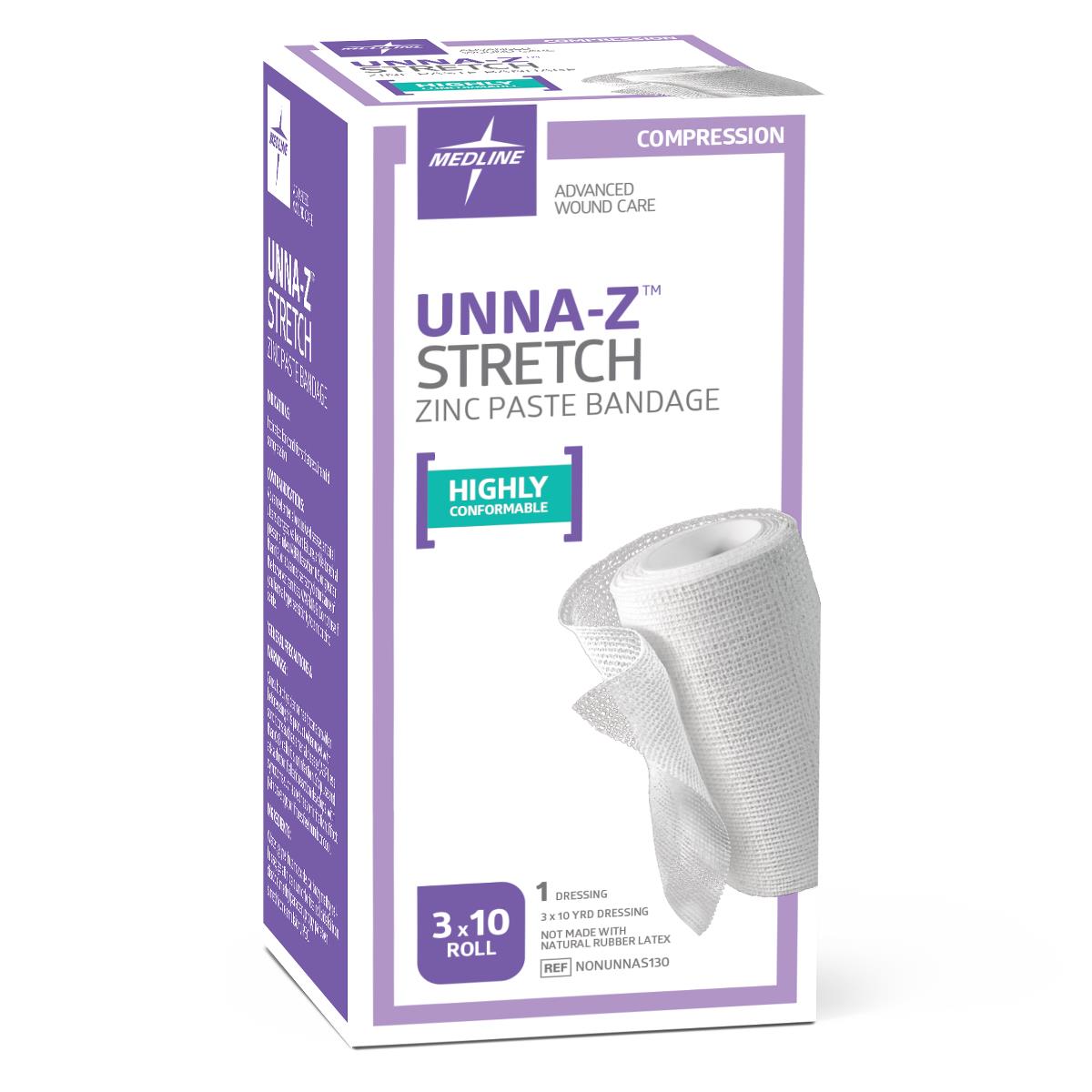 Unna-Z Stretch Zinc Oxide Compression Bandages | Medline 