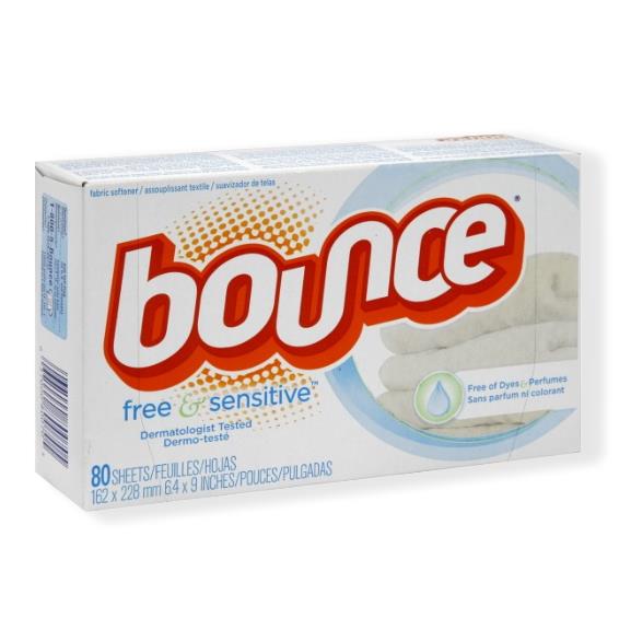 Bounce Free & Gentle Unscented Fabric Softener Dryer Sheets, 240