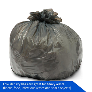 Inteplast Group Institutional Low-Density Can Liners, 10 gal, 1.3 mil, 24 x 23, Red, 250/Carton