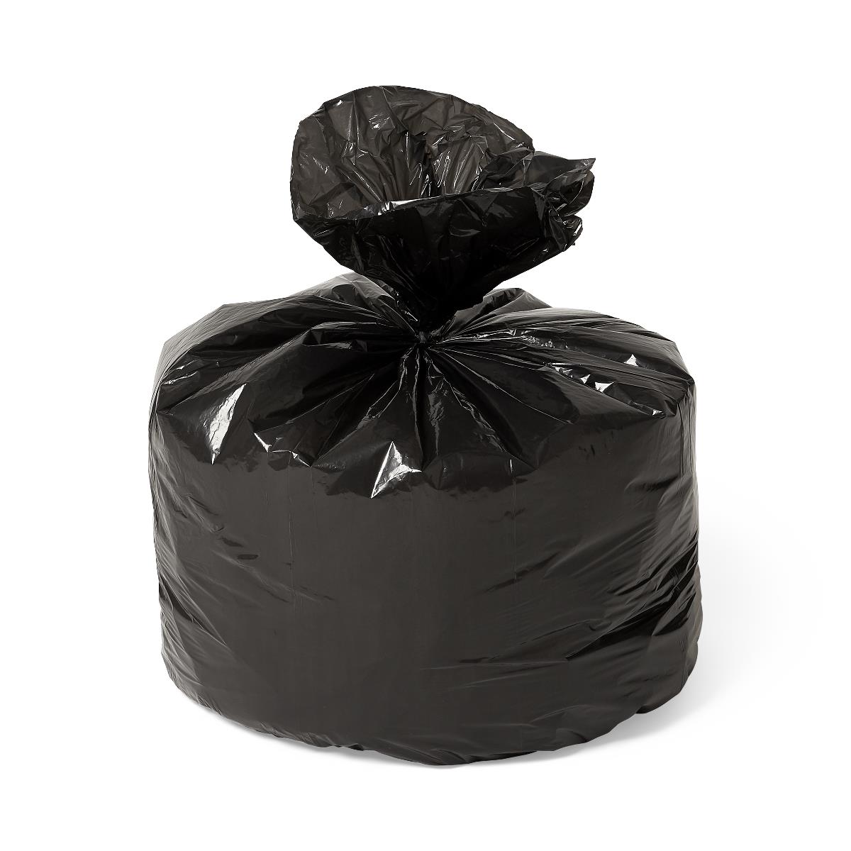 40 x 48 Black 45 Gallon 22 Micron Trash Bags 150/cs