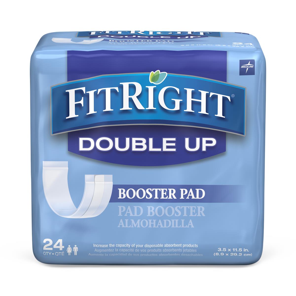 FitRight Double Up Thin Incontinence Booster Pads