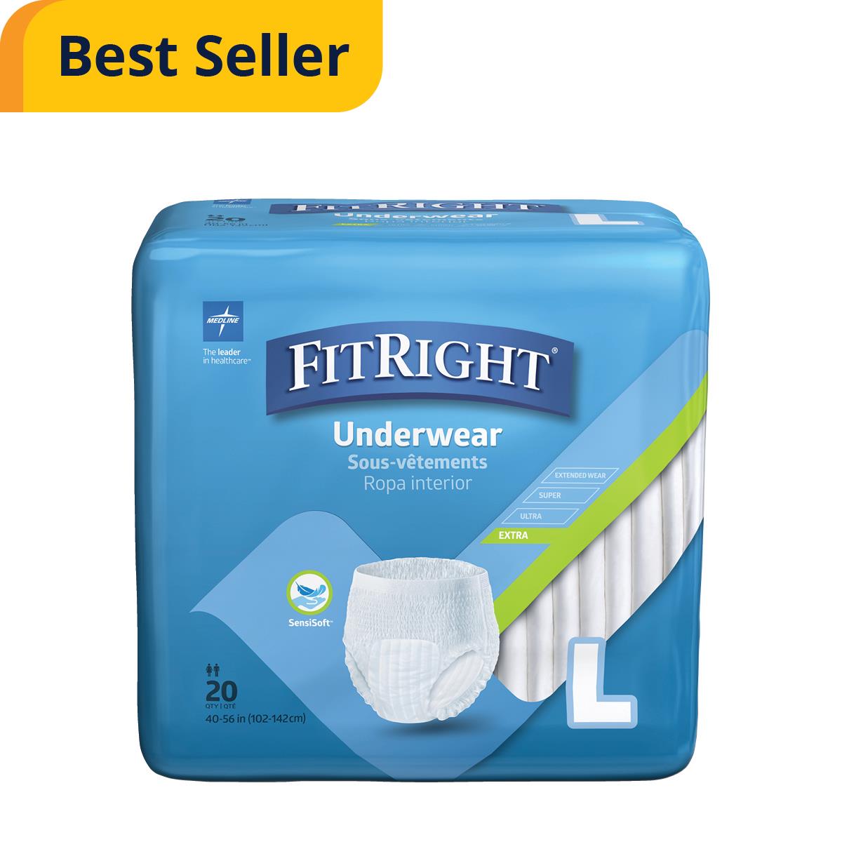 FitRight Super Adult Incontinence Underwear Medline Industries Inc