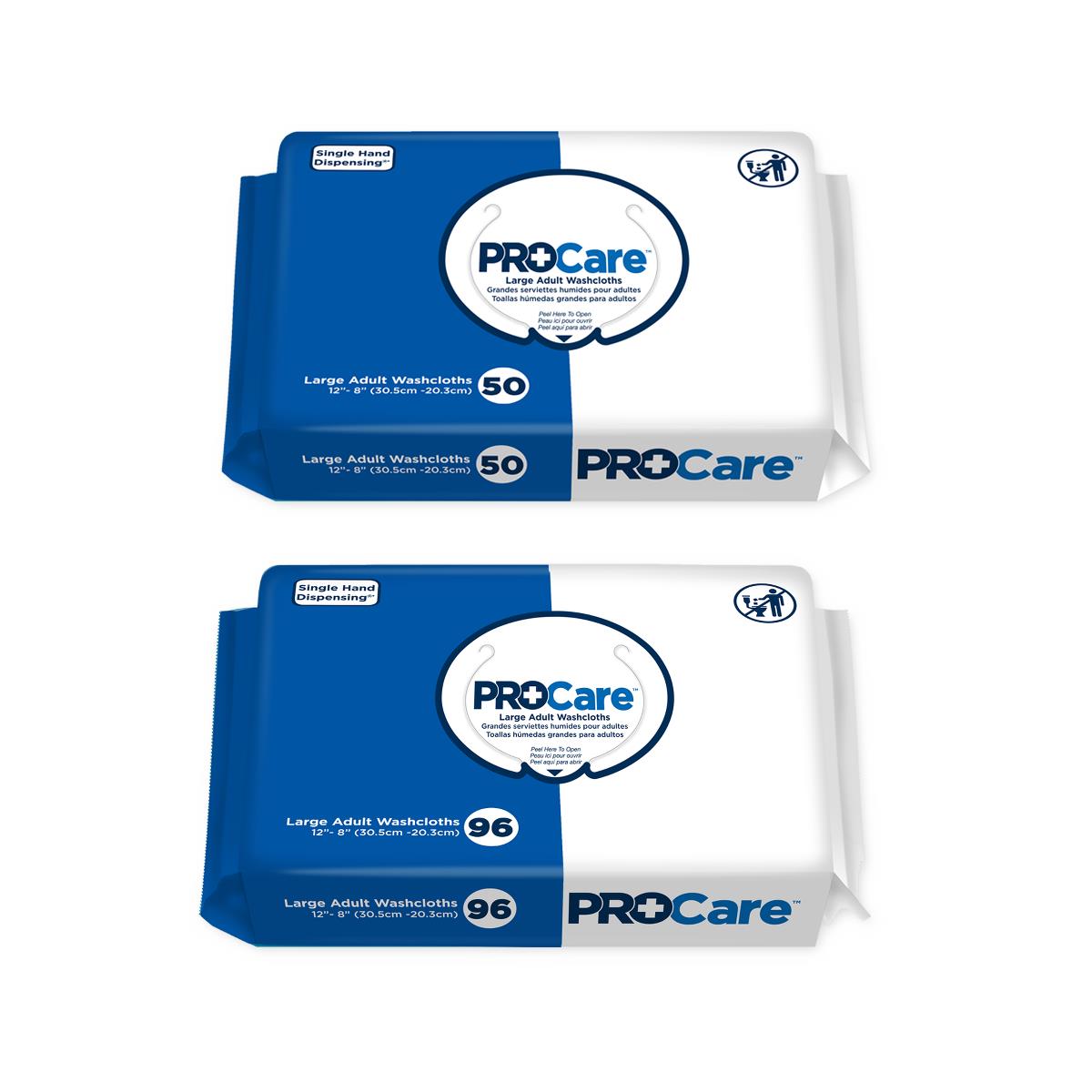 ProCare Large Adult Washcloths Medline