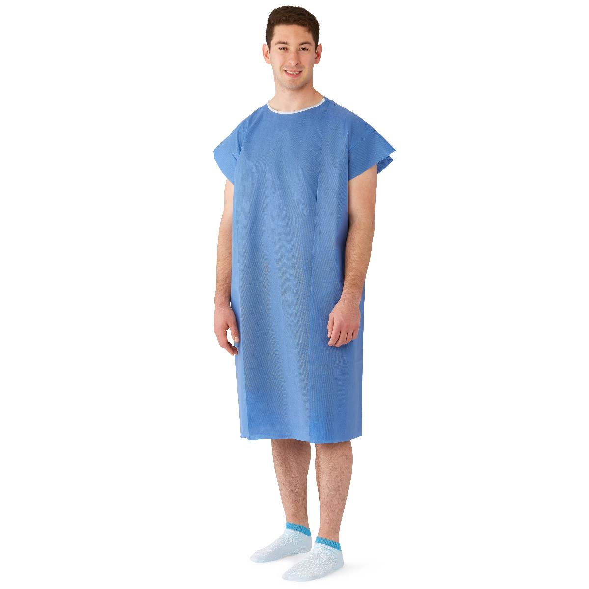 Hospital Gowns Candy Blue – surgicalcaps.com
