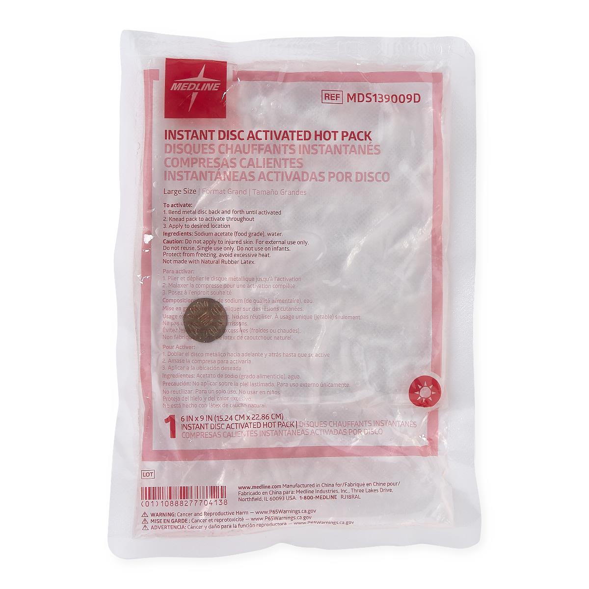 Medline Disc-Activated Instant Hot Pack 7x9 30Ct