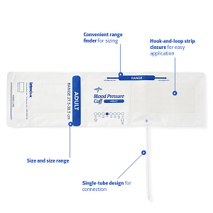 Medline MDS9912HP Disposable Small Adult Blood Pressure Cuff 20.5