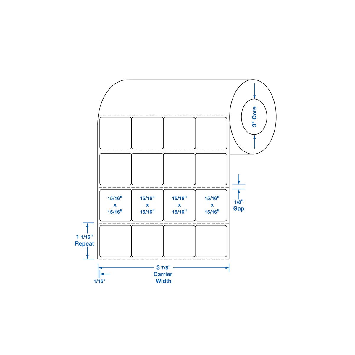 Centurion Direct Thermal Printer Labels with 3" Core Medline