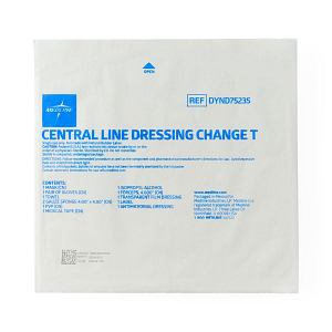 Medline Central Line Dressing Trays with Chlorascrub | Medline