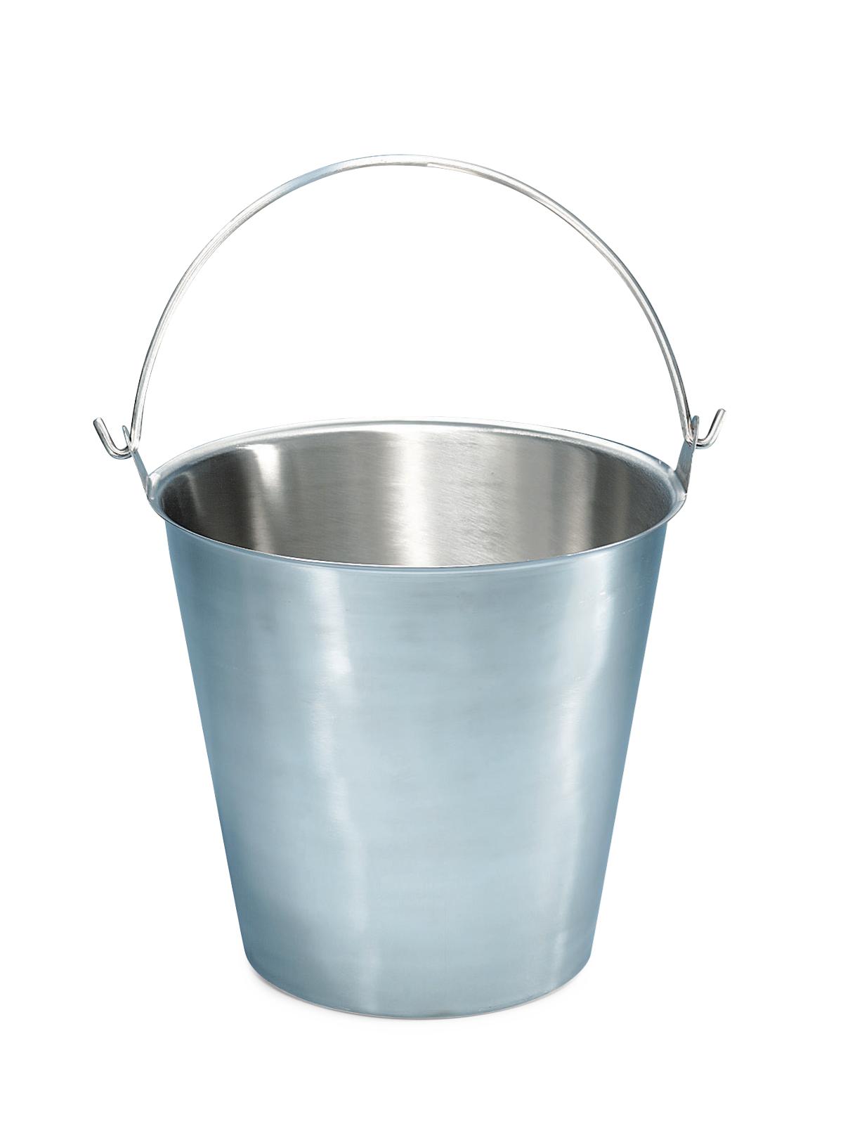  McKesson Kick Bucket with Wheels - Stainless Steel Bucket with  Bumper Frame, 13 qt, 1 Count : Health & Household