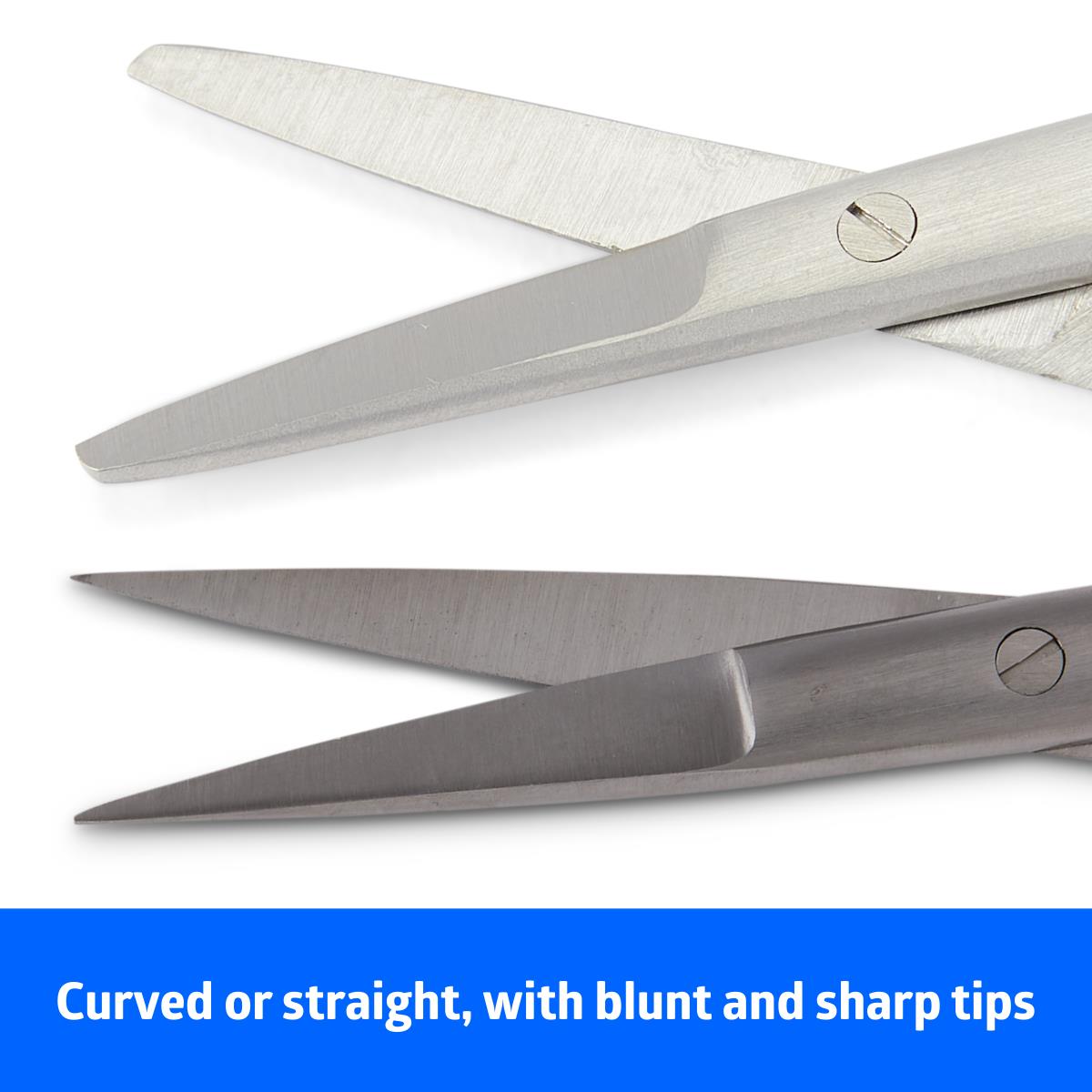 167R 11-080S Straight Iris Scissors, Sharp Tips, 28.00 mm Blades, Ring  Handle, Length 115 mm, Stainless Steel