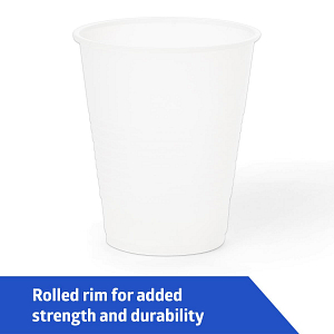 Medline | Graduated Disposable Paper Drinking Cups,Clear with Black Graduations,10.000 oz