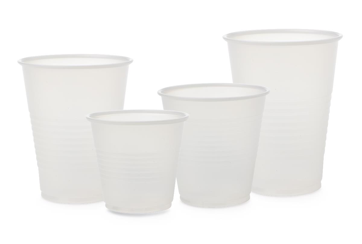 Graduated Disposable Cold Plastic Drinking Cups, Translucent (SHRCDL101) -  Medical Supply Group