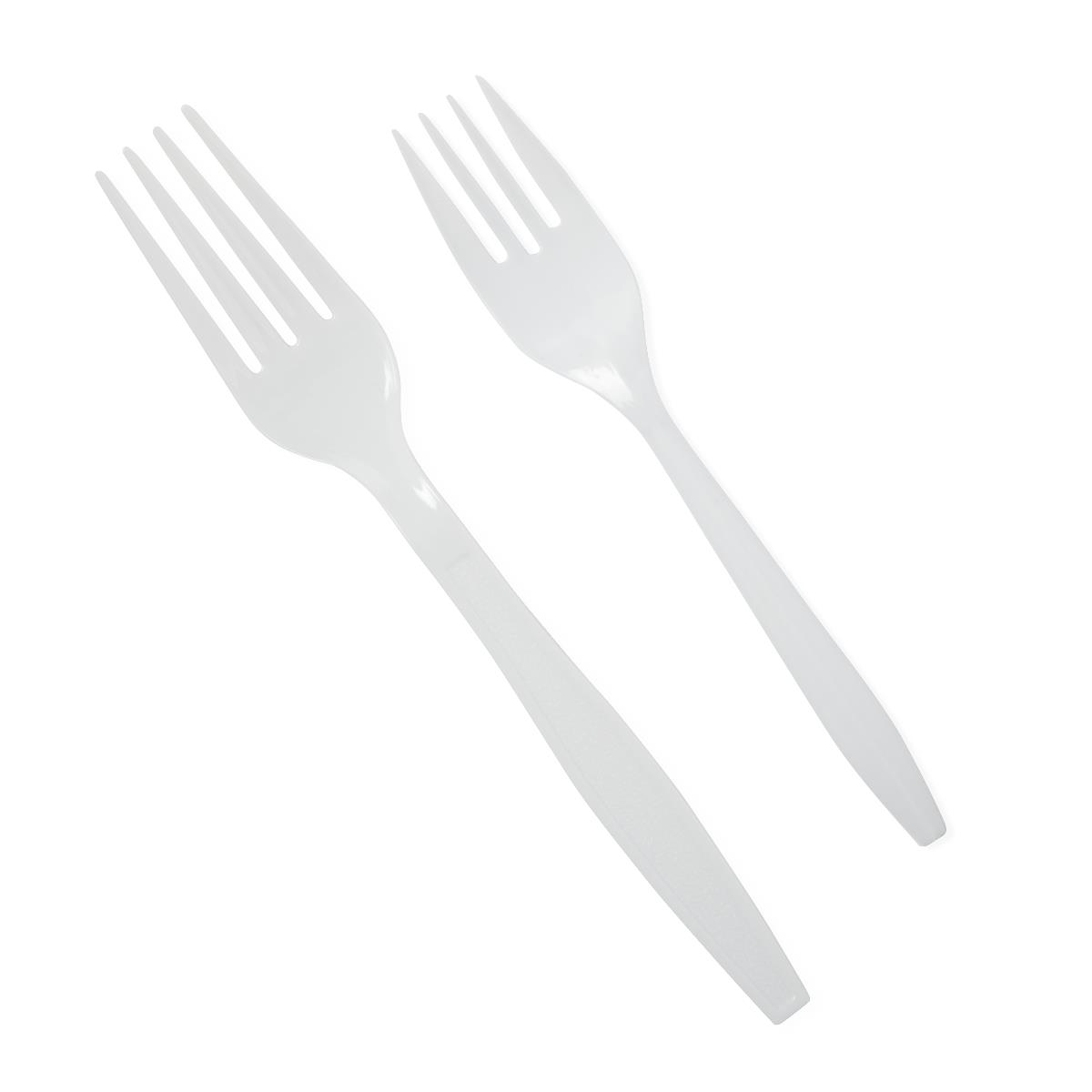 Frosty White Plastic Forks 20ct