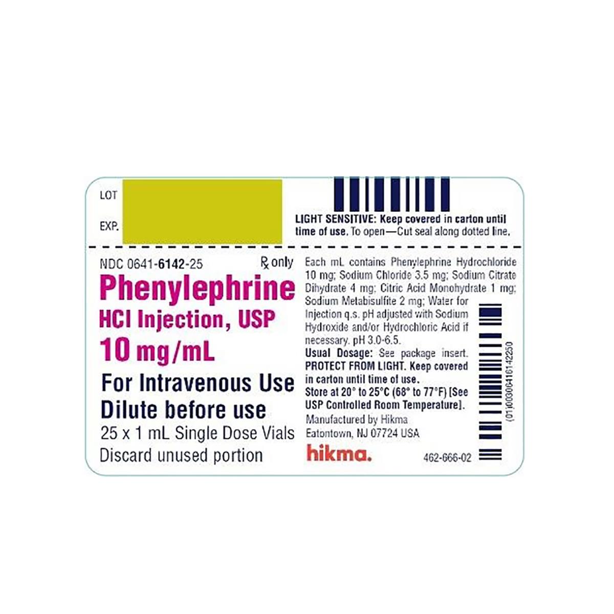 Phenylephrine HCL Injections