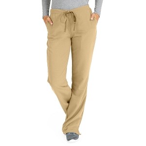 Melrose ave Women's Drawstring/Elastic Waist Boot Cut Scrub Pants with 3  Pockets, Size M Tall Inseam, Light Gray