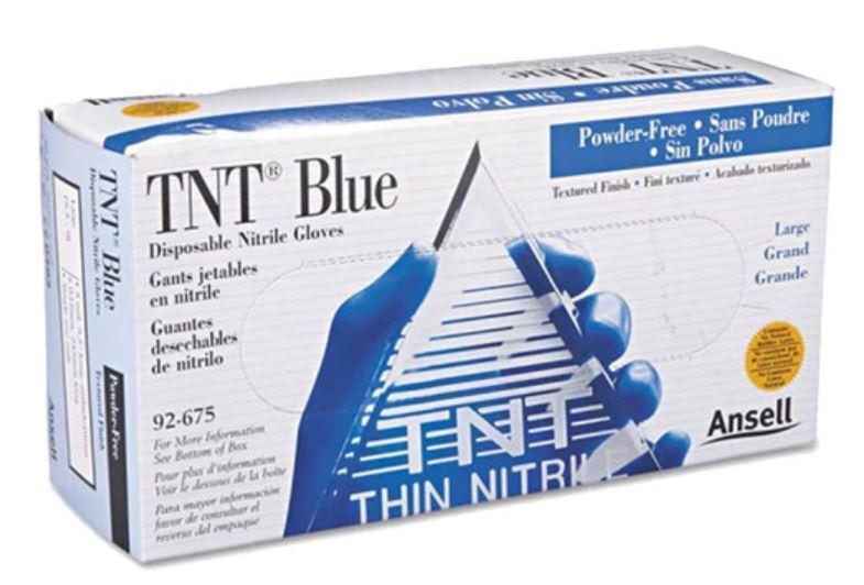 TNT Blue Powder-Free Disposable Nitrile Gloves | Medline 