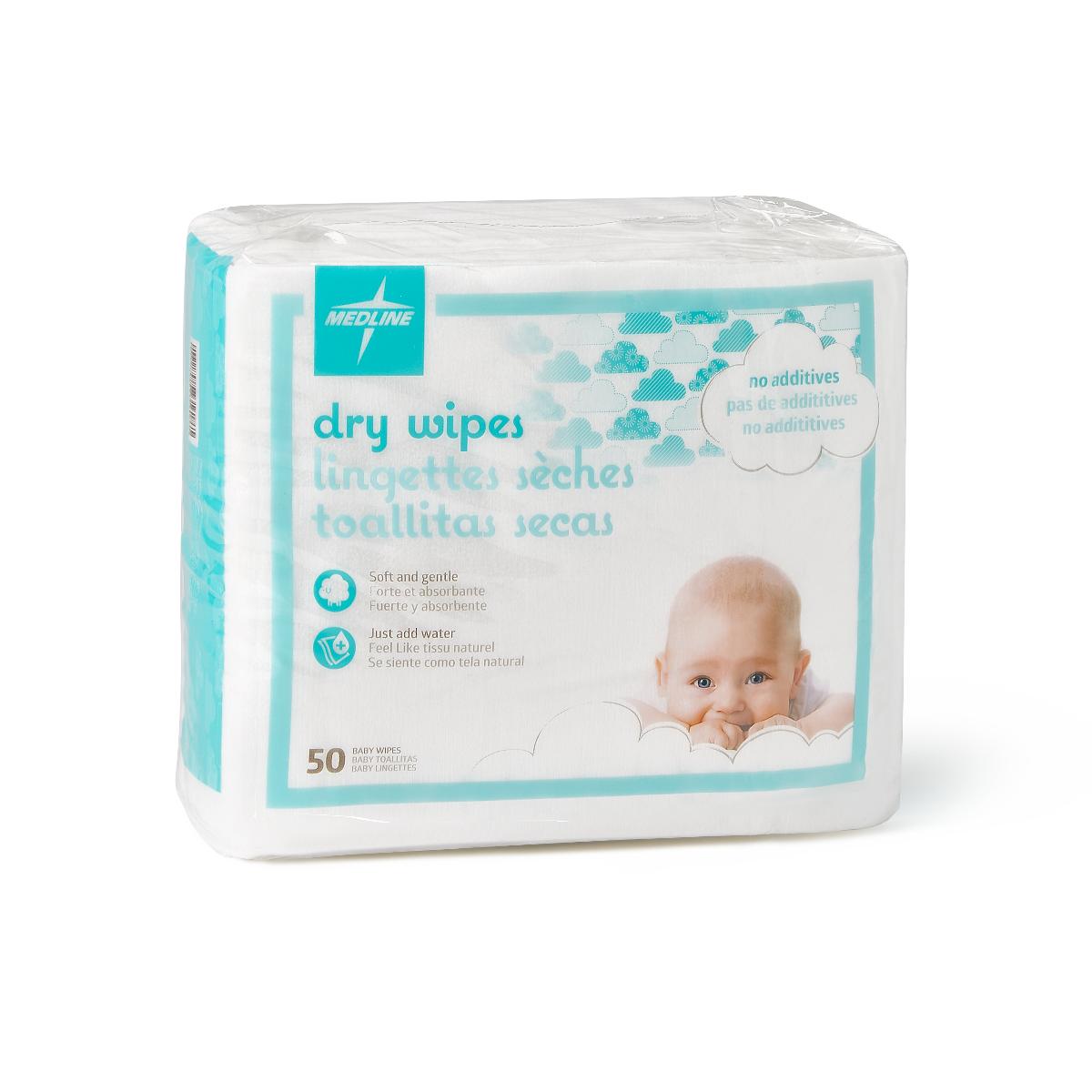 medline ultrasoft disposable dry cleansing cloth wipe