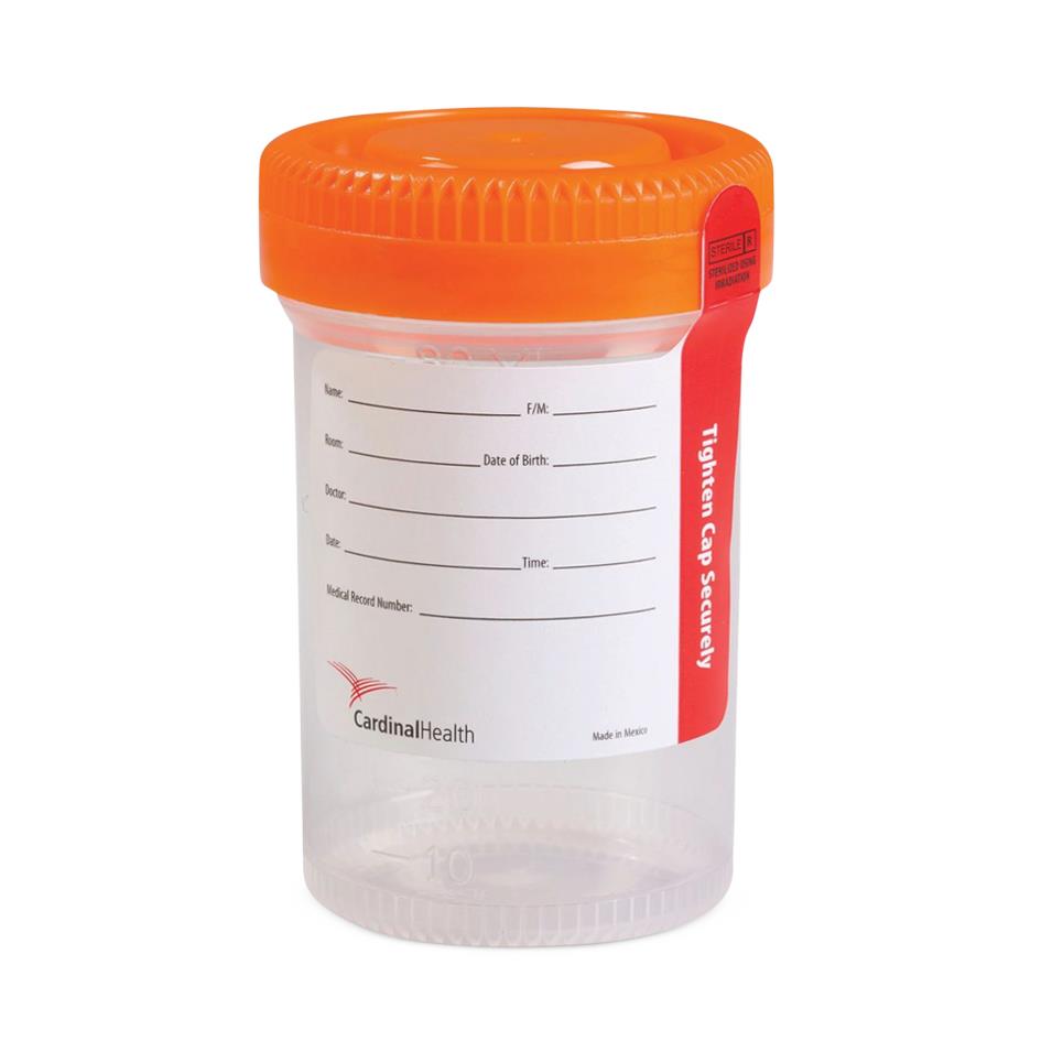 Polypropylene Specimen Container - Sterile 4.5 oz by Medline