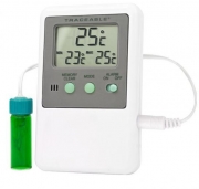 Digi-Sense Red Spirit Refrigerator/Freezer Glass Thermometer