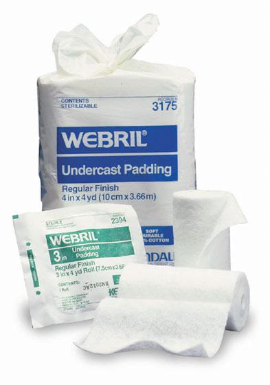 Webril Cast Padding 3 x 4 Yd Cotton White 2059-, 72 Ct