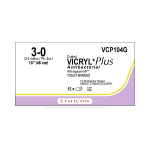 Coated Vicryl Plus Antibacterial Suture (Polyglactin 910) | Medline ...