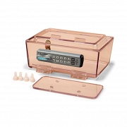 OmniMed 183002 Clear Acrylic Refrigerator Lock Box with Double Key Lock