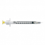 Medline Standard Hypodermic Syringes with Needle,SYR103227,Luer Lock, 22g x 1.5 , 3ML,800/Case