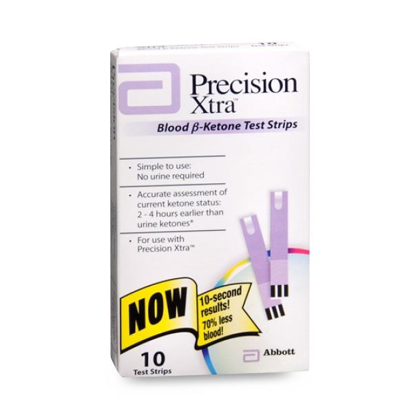 Precision Xtra Blood B-Ketone Test Strips - 10 Strips