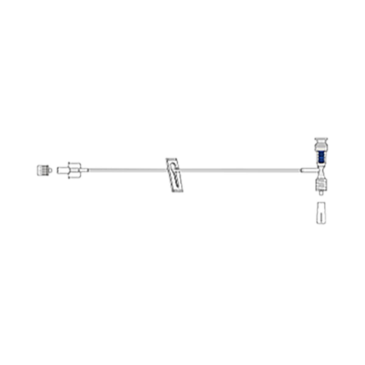 MEDLINE DYNDTN2006 30 IV Extension Set With Non-Removable Slide Clamp,  Rotating Male Luer Lock, 4ml, 76cm (X)