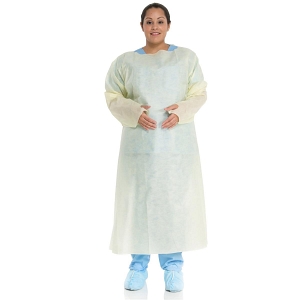 AAMI Level 2 Full-Back Tri-Layer Isolation Gowns with Thumb Loops ...