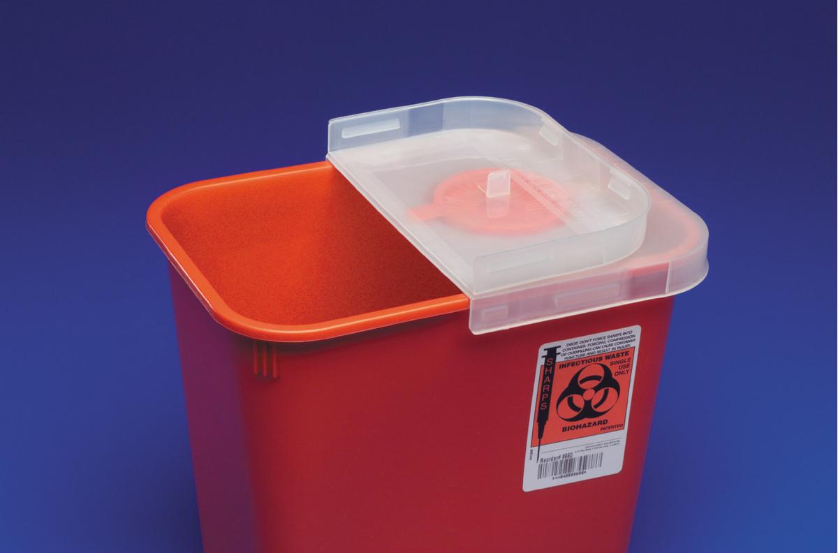 Container,sharps,leak-resistant,w\lid-M