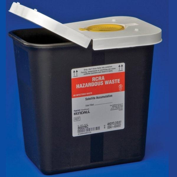 Monoject Hazardous Pharma Waste Container with Hinged Lid 