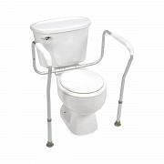 Medline 5 inch Elevated Locking Toilet Seat Without Arms, White, Microban Treated | G4-111MX1