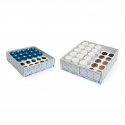 Droplet Sample Storage Tray, Polypropylene (corrugated), Holds 24 Sample Containers, Pack of 10 Trays