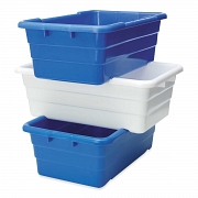 Extra Large Storage Tote with Lid 26.9L x 17W x 12.6H - Blue