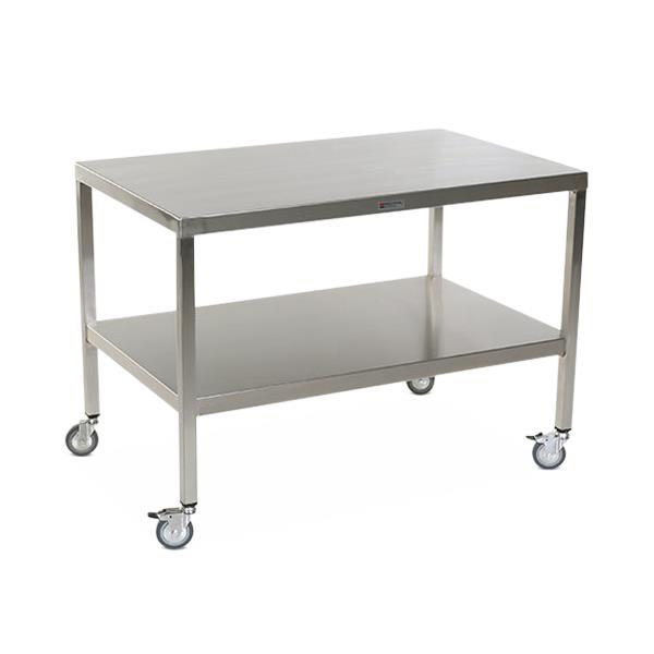 stainless steel wheeled table