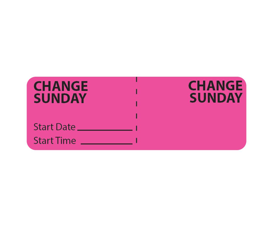 Centurion Day-of-the-Week Nursing Change Date Double Labels with Blanks ...
