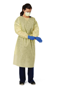 Medline Medium-Weight Multi-layer SMS AAMI Level 3 Isolation Gown ...