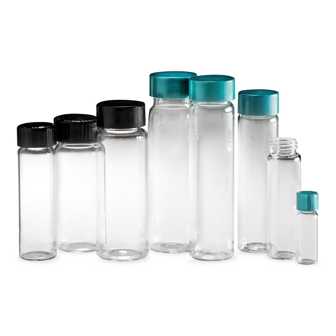 Clear Screw Thread Vials with Phenolic Pulp/Vinyl Cap | Medline